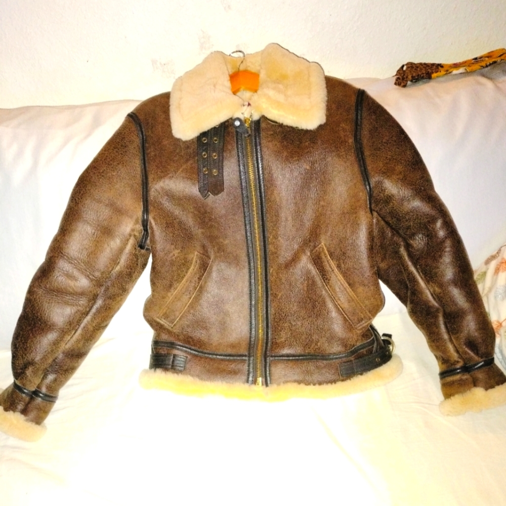 Certified Authentic Boeing  Classic B-3 Sheepskin Leather Bomber Jacket